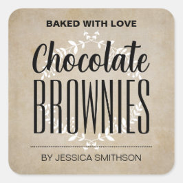 Homemade-Label HM001_08sqv3 anpassen Quadratischer Aufkleber