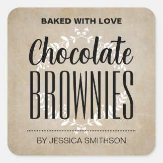 Homemade-Label HM001_08sqv3 anpassen Quadratischer Aufkleber