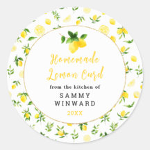 Homemade Lemon Curd Canning Label