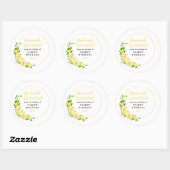 Homemade Lemon Curd Canning Label Runder Aufkleber (Blatt)