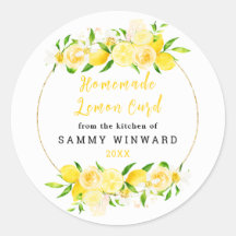 Homemade Lemon Curd Canning Label