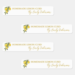 Homemade Lemon Curd Thin Label Etiketten