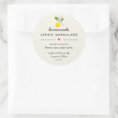 Homemade Lemon marmalade Modern Jar Runder Aufkleber (Tasche)