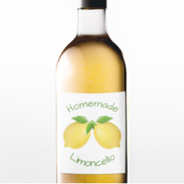 Homemade Limoncello Alkoholflaschenetikett