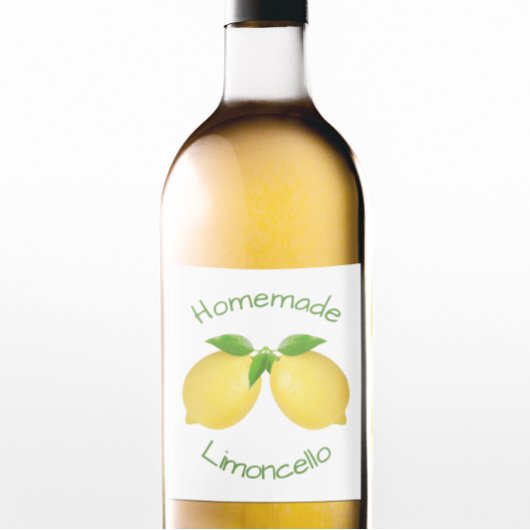 Homemade Limoncello Alkoholflaschenetikett