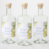 Homemade Limoncello Mediterranean Tile Thank you Alkoholflaschenetikett (Flaschen)