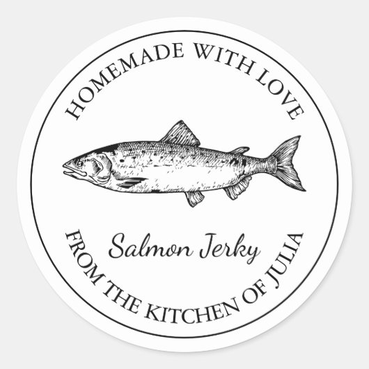 Homemade Lmon Jerky Label Runder Aufkleber (Vorderseite)