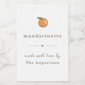 Homemade Mandarinetto Mandarin Likörr Geschenketik Lebensmitteletikett (Einzelnes Label)