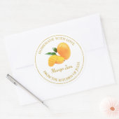 Homemade Mango Jam Label | weiß Runder Aufkleber (Umschlag)