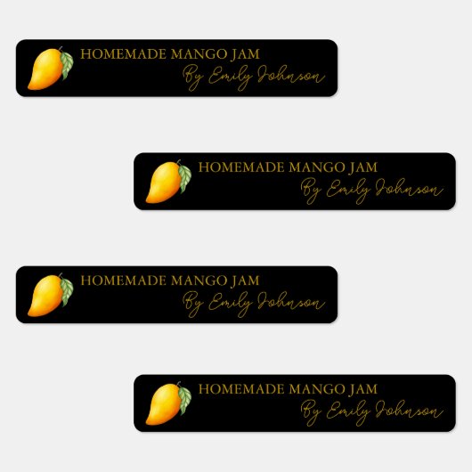 Homemade Mango Jam Thin Label Etiketten (Gruppe)