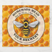 Homemade Mead Template Bierflaschenetikett (Einzelnes Label)