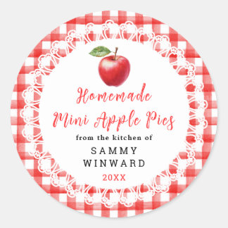 Homemade Mini Apple Pies Label Runder Aufkleber
