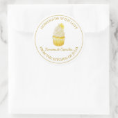 Homemade mit dem Cupcake-Liebe | weiß Runder Aufkleber (Tasche)