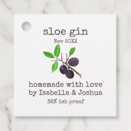 Homemade mit dem Sloe-Gin-Label der Liebe Geschenkanhänger