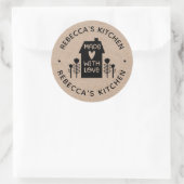 Homemade mit Liebe Kraft Runder Aufkleber (Tasche)