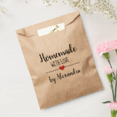 Homemade mit Liebe-Kraftscript-Namen für Tasche Geschenktütchen (Versiegelt)