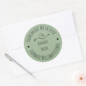 Homemade mit Liebe Sage Green | Backwaren Runder Aufkleber (Umschlag)