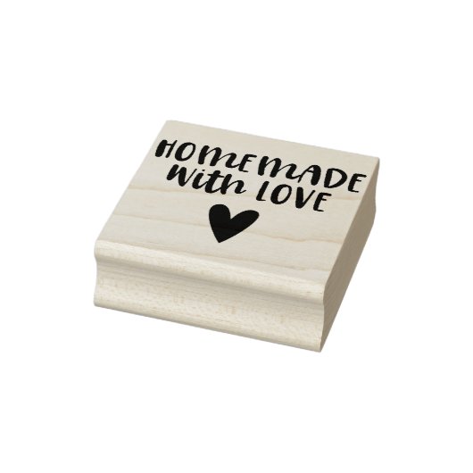 Homemade mit Liebe Script Heart Gummistempel (Stempel)