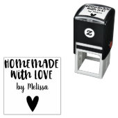 Homemade mit Liebe Script Heart Permastempel (Beispiel)