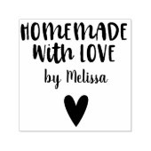 Homemade mit Liebe Script Heart Permastempel (Design)