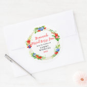 Homemade Mixed Berry Jam Canning Label Runder Aufkleber (Umschlag)