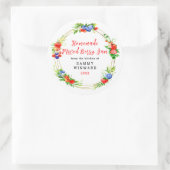 Homemade Mixed Berry Jam Canning Label Runder Aufkleber (Tasche)