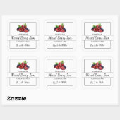 Homemade Mixed Berry Jam Square Label Quadratischer Aufkleber (Blatt)