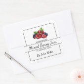 Homemade Mixed Berry Jam Square Label Quadratischer Aufkleber (Umschlag)