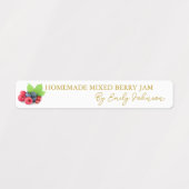 Homemade Mixed Berry Jam Thin Label Etiketten (Design 1)