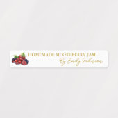Homemade Mixed Berry Jam Thin Label Etiketten (Design 1)