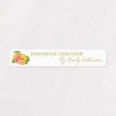 Homemade Mixed Citrus Jam Thin Siegel Label Etiketten (Design 2)