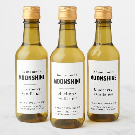 Homemade Moonshine Labels Weinetikett (Flaschen)