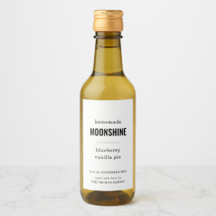 Homemade Moonshine Labels Weinetikett