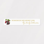 Homemade Mulberry Jam Thin Siegel Label Etiketten (Design 1)