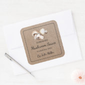 Homemade Mushroom Sauce Square Kraft Paper Label Quadratischer Aufkleber (Umschlag)