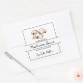 Homemade Mushroom Sauce Square Label Quadratischer Aufkleber (Umschlag)