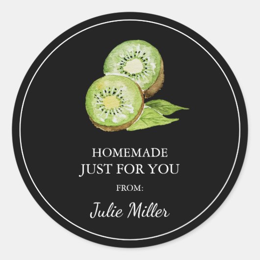 Homemade nur für Ihr Kiwi-Label Runder Aufkleber (Vorderseite)