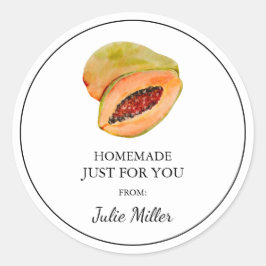 Homemade nur für Papaya-Label Runder Aufkleber