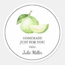 Homemade nur für Sie Guava-Label Runder Aufkleber