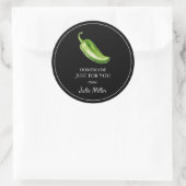 Homemade nur für Sie jalapeno-Label Runder Aufkleber (Tasche)