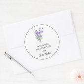 Homemade nur für Sie Lavendel-Label Runder Aufkleber (Umschlag)