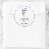 Homemade nur für Sie Lavendel-Label Runder Aufkleber (Tasche)
