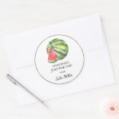 Homemade nur für Sie Wassermelone-Label Runder Aufkleber (Umschlag)