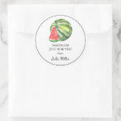 Homemade nur für Sie Wassermelone-Label Runder Aufkleber (Tasche)