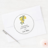 Homemade nur für Zitronenlabel Runder Aufkleber (Umschlag)