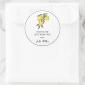 Homemade nur für Zitronenlabel Runder Aufkleber (Tasche)