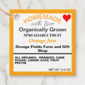 Homemade Orange Jam QR Code Geschenkanhänger (Vorderseite)