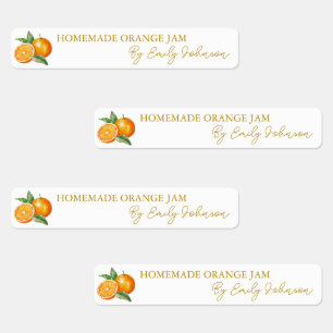 Homemade Orange Jam Thin Label Etiketten