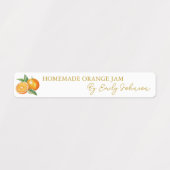 Homemade Orange Jam Thin Label Etiketten (Design 2)