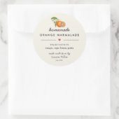 Homemade Orange Marmalade Modern Jar Runder Aufkleber (Tasche)
